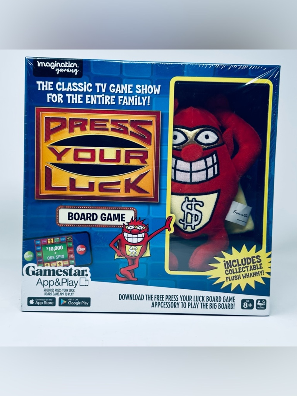 Press Your Luck Board Game with Whammy Plush Toy Download App to Play Sealed